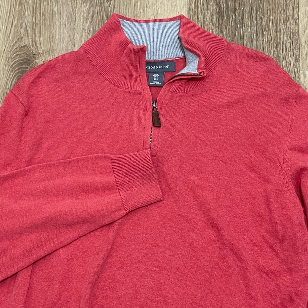Men's Red Zip-Up Sweater